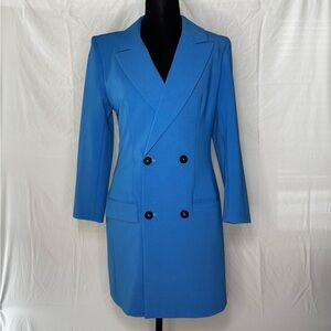 Express Blue Double-Breasted Blazer Dress - Size Small